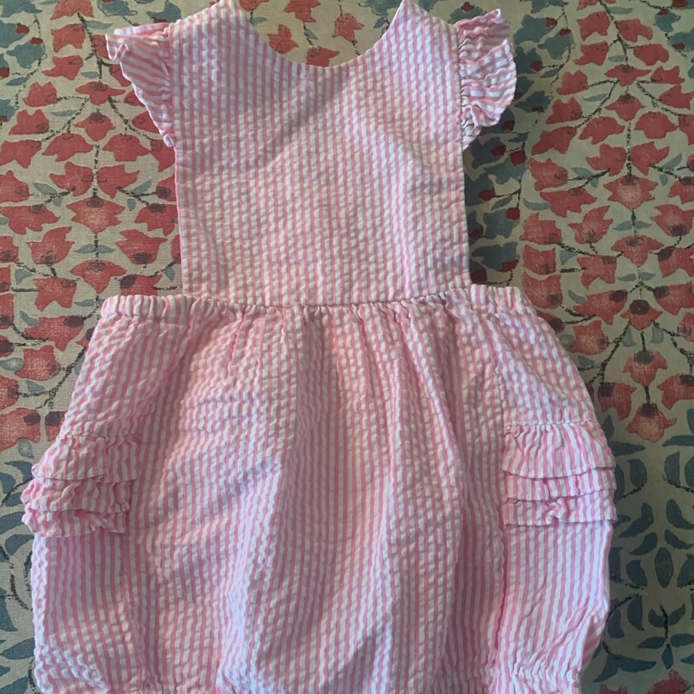 Pink Seersucker bubble